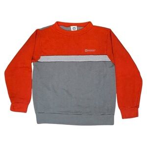 Vintage 80s Converse Crew Neck Sweatshirt Red Gray Colorblock Medium Made in USA
